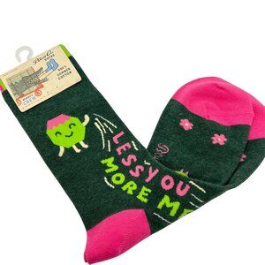 Blue Q Womens Crew Socks Less You More Me Cotton Blend NWT